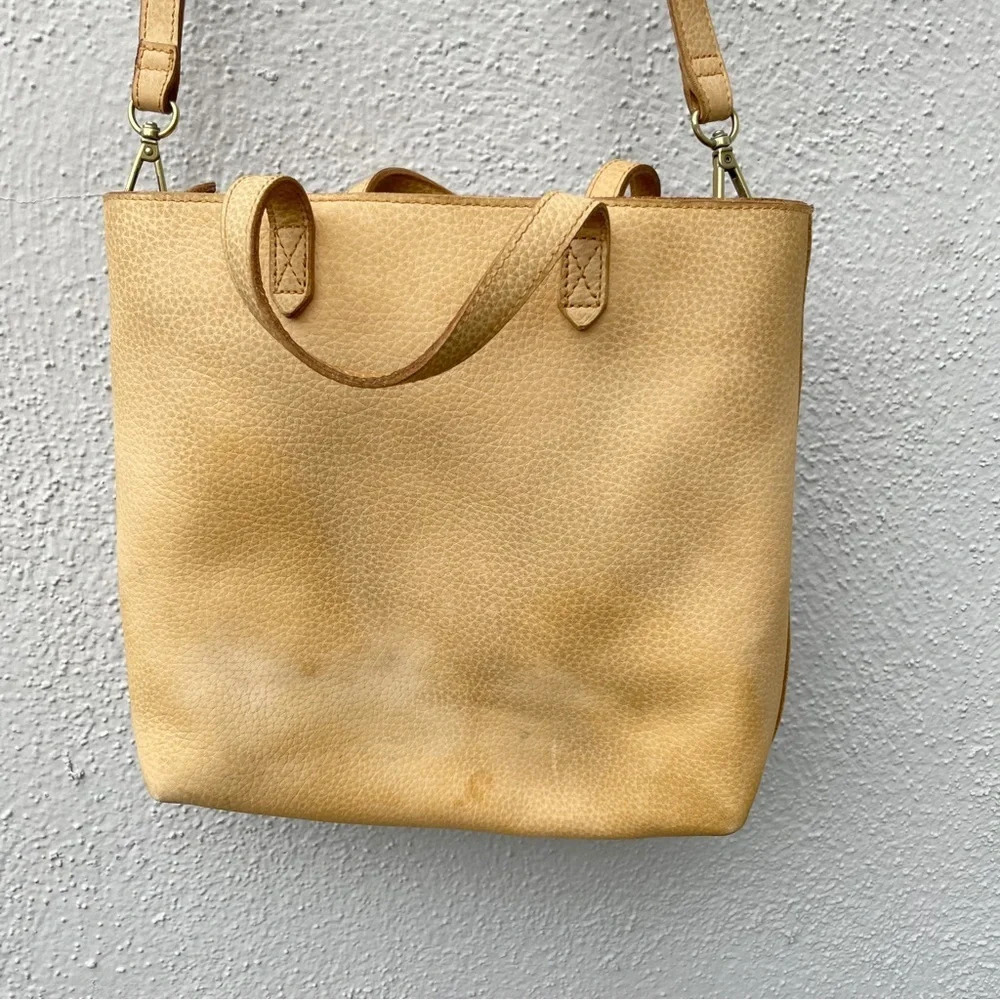 Madewell Suede mini Transport Tote mustard yellow - Picture 2 of 8